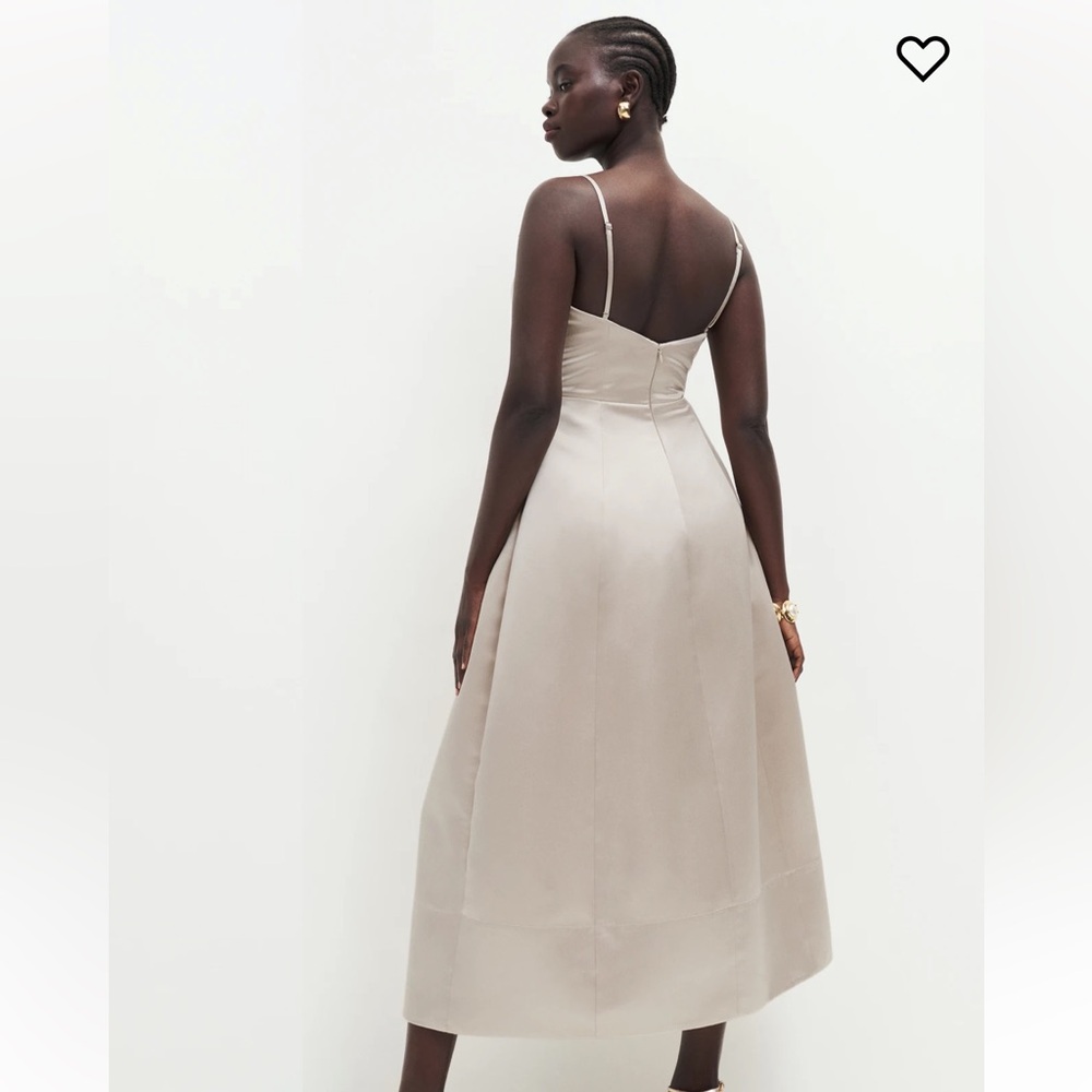 Reformation Kayden Satin Champagne Dress